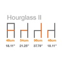 Stackable Chair Hourglass II Size