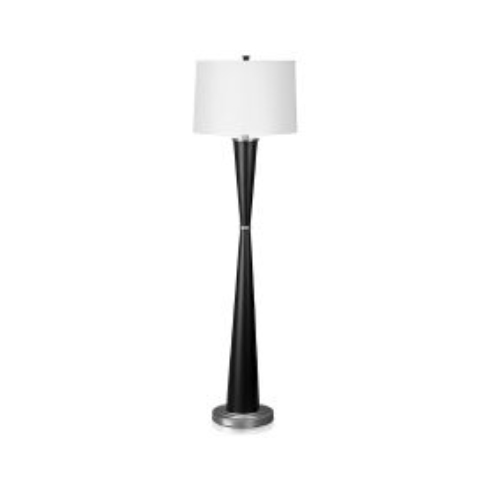 Floor Lamp with Ebony and Brushed Nickel Finish