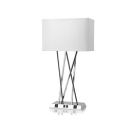 [ILAM0004148] 28.5" Twin Table Lamp with Shiny Nickel Finish