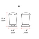 Plastic Round Step Can 8l Size