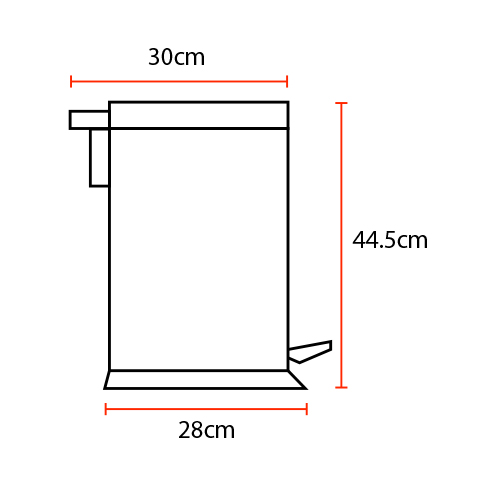 Stainless Steel Round 12L Step Can Size