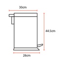 Stainless Steel Round 12L Step Can Size