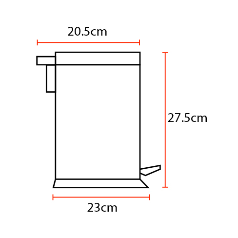 Stainless Steel Round 5L Step Can Size