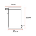 Stainless Steel Round 6L Step Can Size