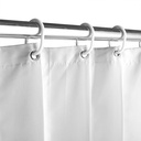 Shower Curtain White Satin Stripe 180x180cm