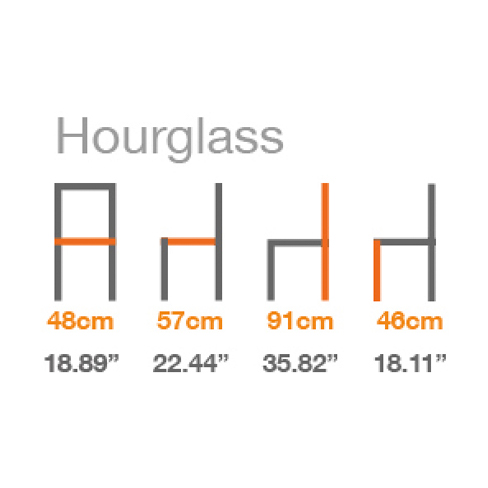 Stackable Chair Hourglass Size