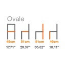 Stackable Chair Ovale Size