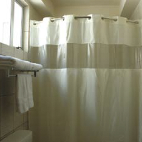 Shower Curtain with Window Hookless 180x180cm