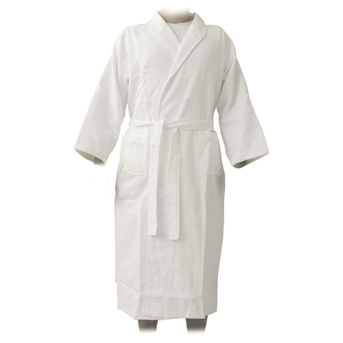 [5SEN0000360] Shawl Style Adult Bathrobe Waffle Fabric