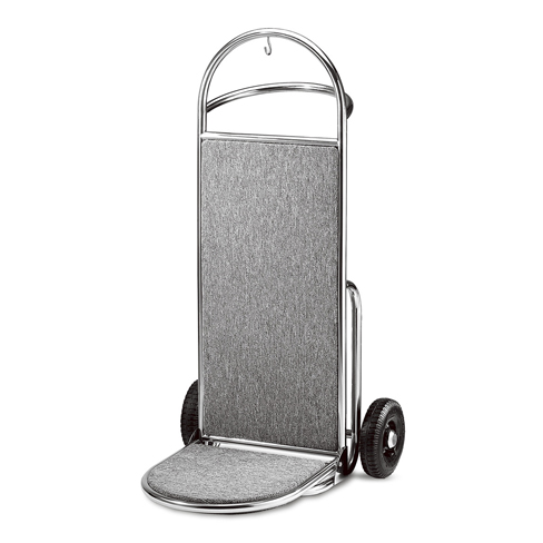 Carrito de Mano para Equipaje 2 Ruedas Neumáticas 8" Pulido Alfombra Gris 70x60x120Hcm