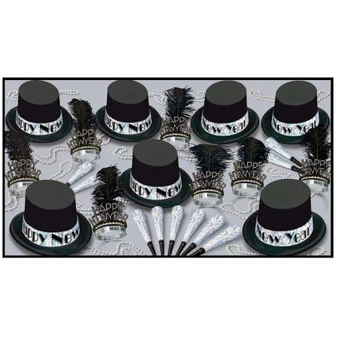 Firefly™ New Year Party Assortment for 50 - Silver Top Hat