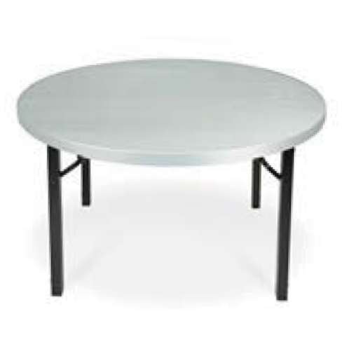 Table 48" Round Alulite Ind Folding Legs