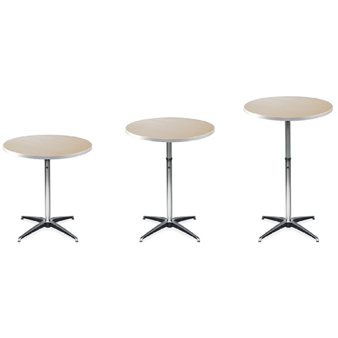 Table 30" Round Alulite 30"-36"-42" KD Adjustable