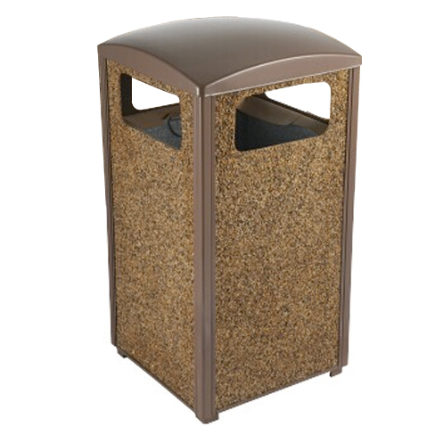 Trustworthy™ Square Outdoor 110L Steel Trash Can