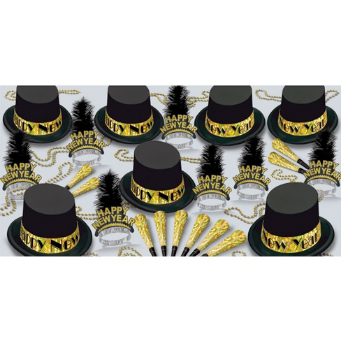 Firefly™ New Year Party Assortment for 50 - Gold Top Hat