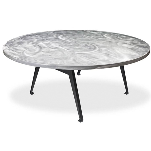 Table 66" Round Alulite A Legs Swirl