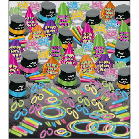 New Year Party Assortment for 100 - Neon Glow Super Bonanza