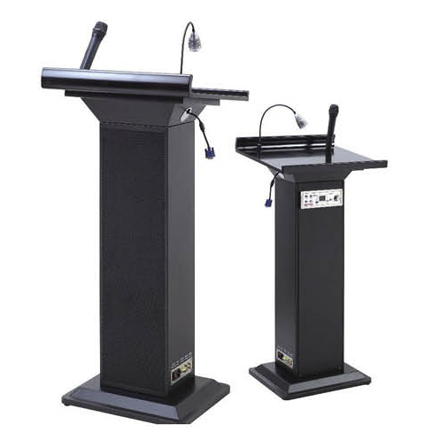 Podium LED 55x49,5x119,50cm wireless microphone video input interface