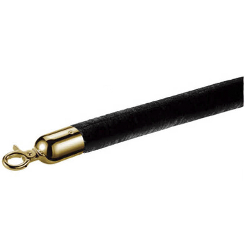 Accessory stanchion post velour rope black "Q" hook gold