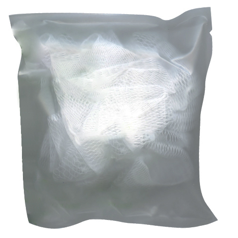 Organza Bath Sponge in Bag Silver