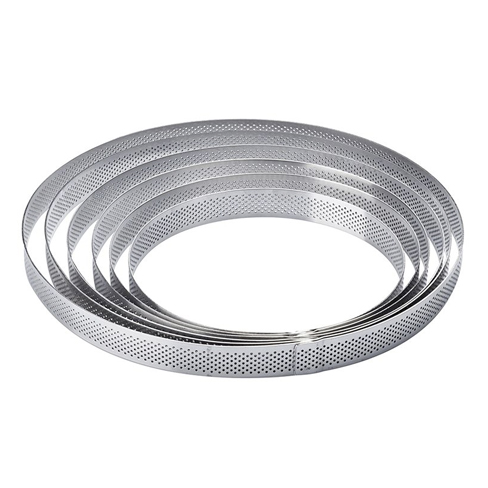 Round Microperforated Stainless Steel Bands  Ø 150 x h 20 mm - 2/4 Servings