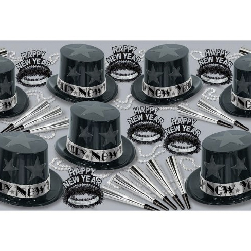 Firefly™ New Year Party Assortment for 50 - Silver New Year Star