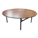 Professional Round Table 182×76cm Folding Legs Steel Frame Customized Leg and Top Finish