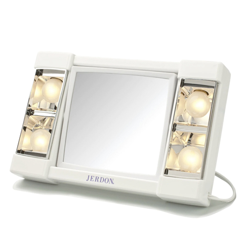 3X-1X Lighted Makeup Mirror White