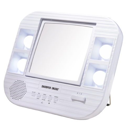 5X-1X LED Lighted Mirror Bluetooth AC and Battery Powered