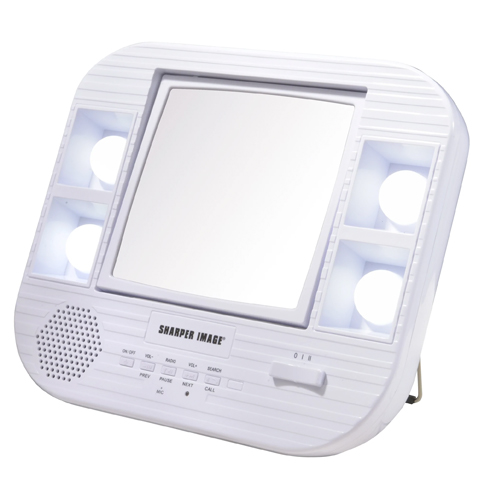 5X-1X LED Lighted Mirror Bluetooth AC and Battery Powered