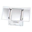 5X-1X Classic Fluorescent Lighted Makeup Mirror, White
