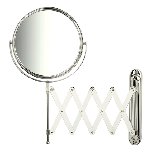 [JERD0003870C] 8", 7X-1X Wall Mount Mirror w/Scissor Bracket (Chrome)