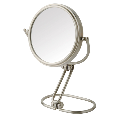 3" 15X-1X Folding Travel Mirror Nickel