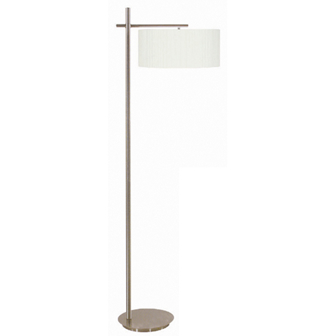 62.25"xW20"  Floor lamp with Brushed Nickel Finish