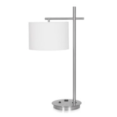 26" Single Table Lamp with Brushed Nickel Finish