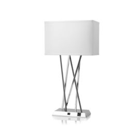 28.5" Single Table Lamp with Shiny Nickel Finish