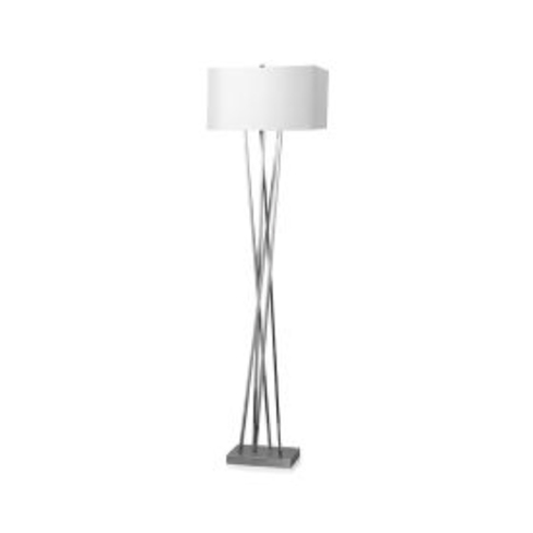 70" Floor Lamp with Shiny Nickel Finish