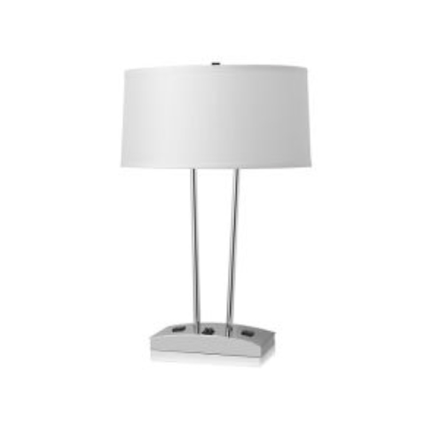 26" Desk Lamp with Shiny Nickel Finish