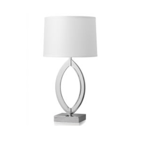 27" End Table Lamp with Shiny Nickel Finish