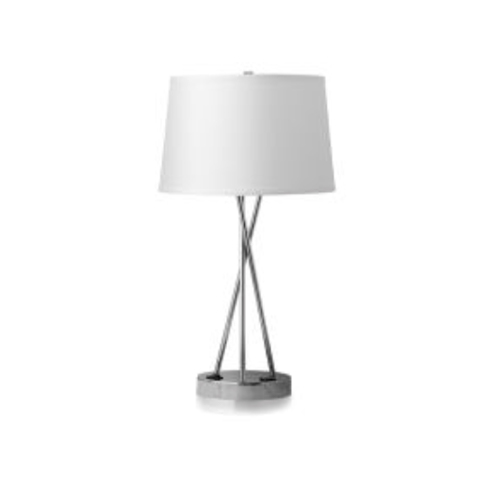 27" Table Lamp with Shiny Nickel Finish