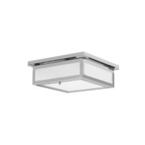 11.75" Ceiling Light with Frosted White Glass and Polished Chrome Accents