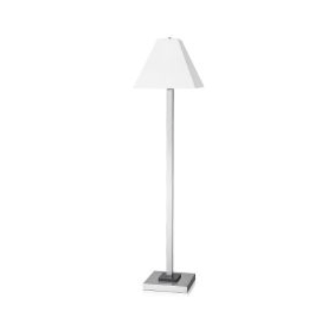 Floor Lamp with Brushed Nickel Finish and Ebony Wood Accents