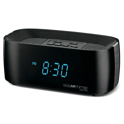 Conair Clock Radio with Dual USB Black