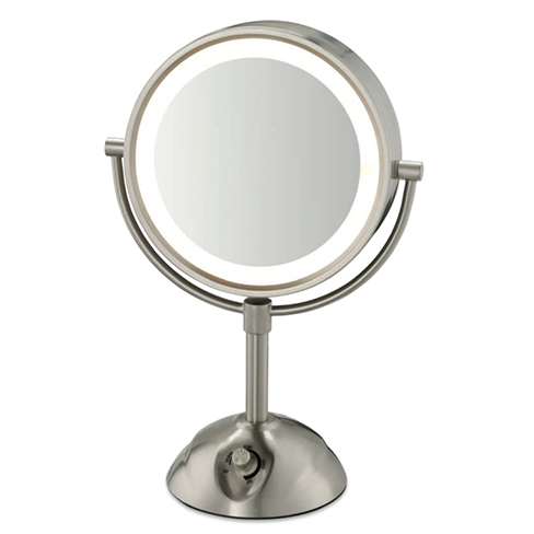 [CONA0004239] Conair Two-Sided Lighted Vanity Mirror Brushed Nickel