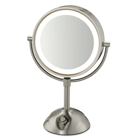 Conair Two-Sided Lighted Vanity Mirror Brushed Nickel
