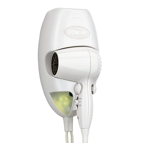 Secador de Cabello Conair 1600 Vatios de Pared Cable Directo Blanco