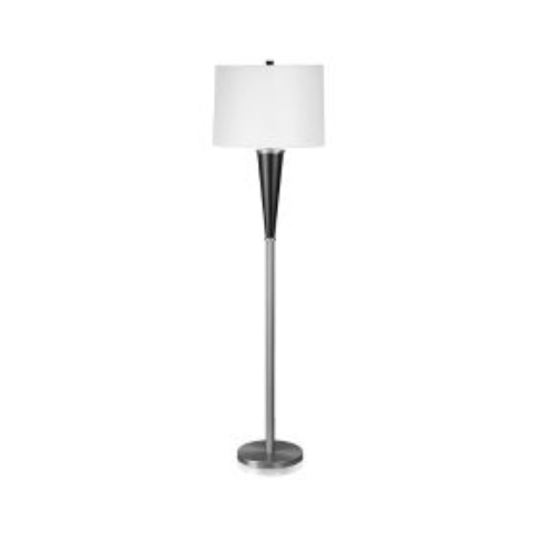 Floor Lamp with Ebony and Brushed Nickel Finish