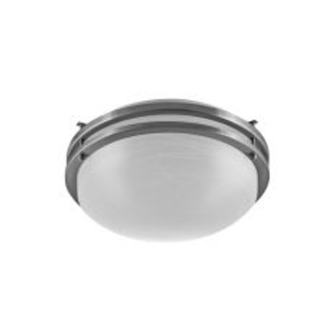 [ILAM0004389] 14.75" Ceiling Light with Alabaster Glass Diffuser and Brushed Nickel Accents