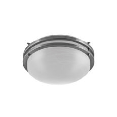 14.75" Ceiling Light with Alabaster Glass Diffuser and Brushed Nickel Accents