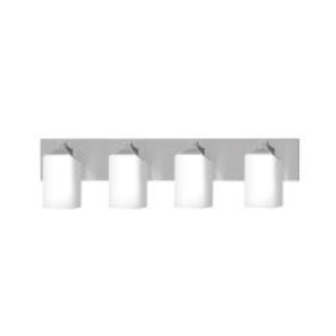 [ILAM0004393] 4 Light 30" Vanity Fixture with Brushed Nickel Finish and Opal Glass Diffusers
